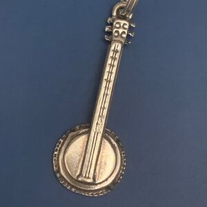 Banjo Music Sterling Silver Jewelry Charm #music #country music